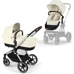 Коляска CYBEX Gold EOS Lux 2-в-1 для путешествий от рождения до 22 кг (около 4 лет), Seashell Beige