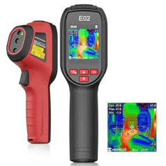 HIKMICRO termoattēlveidošanas kamera E02, 96 x 96 IR izšķirtspēja, pārnēsājama kompakta infrasarkanā termiskās attēlveidošanas kamera ar lāzera rādītāju, 20 Hz atsvaidzes intensitāte, 8 stundas akumulatora darbības laiks, temperatūras d