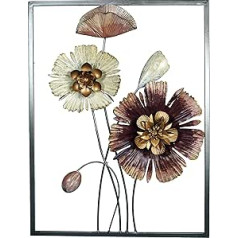 khevga Sienas Attēls Metāla Zieds Liels 38 x 50 cm