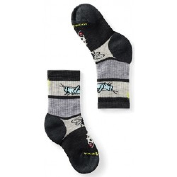 Zeķes Kids HIKE Full Cushion Garden Bugs Pattern Crew Socks M Charcoal