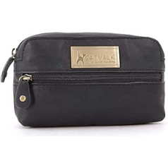 CATWALK COLLECTION HANDBAGS - Compact camera bag - Genuine leather - Accessory bag for handbag - Small travel bag - Multipurpose - Savannah, black, purse