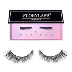 Florylash ® Cat Eye Look Magnetic Eyelashes 3 Magnets Natural Magnetic viltus skropstas bez acu zīmuļa 3D apjoma komplekts, atkārtoti lietojams