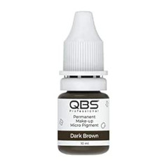 QBS MICROBLADING pigmenti uzacīm, 10 ml, mašīna un rokas, 9 krāsas, no kuriem izvēlēties, SPMU produkti (tumši brūni)