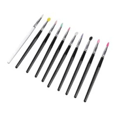 Wooneky 10pcs Eyeshadow Brush Exfoliating Lip Brush Facial Scrub lūpu birste Clean Lip Brush Tool grima aplikators silikona silikagels Miss lūpu balzams Cosmetics