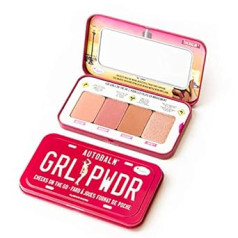 Thebalm Autobalm Grl Pwdr vaigu palete, noturīgs vaigu sārtums un izcelšana