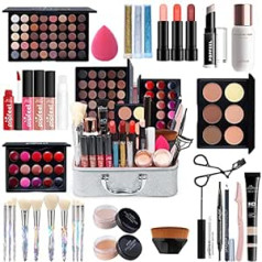 Fantasyday Multifunctional Exquisite Makeup Gift Set Kosmētiskais grima komplekts sejai, acīm un lūpām - grima paletes tualetes futrālis ar acu ēnu paleti, lūpu krāsa, vaigu sārtums, skropstu tuša, otiņa