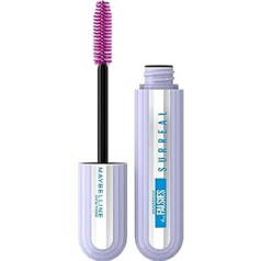 Maybelline New York skropstu tuša ar mākslīgo skropstu efektu, ar hibrīda šķiedras tehnoloģiju un pagarinošu Helix otu, The Falsies Surreal skropstu tuša, melna, ūdensizturīga, 10 ml