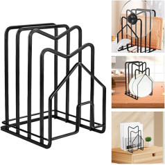 LIMITADA Chopping Board Rack Chopping Board Stand Black Chopping Board Holder Stand Chopping Board Holder Pot Lid Holder Chopping Board Organiser Stand Pot Pan Lid Holder for Kitchen