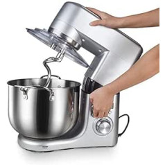 Müller Koch MK-6043 Dough Kneading Machine 10 L Kneading Machine Food Processor 6 Speeds Pulse Setting, LED Display K-Bat, Dough Hook, Whisk + Bowl for Kitchen Baking Cake