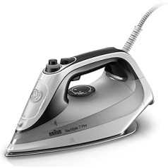 Braun TexStyle 7 Pro Steam Iron SI 7149 WB - Iron with Freeglide 3D Soleplate, Vertical Steam, 2900 Watt, White/Black