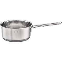 RÖSLE Basic Line Saucepan Diameter 16 cm, Universal Pot Made of 18/10 Stainless Steel with Long Handle and Pouring Rim, Suitable for Induction Cookers, Dishwasher Safe