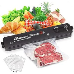 Food Vacuum Sealer 2 in 1 Automatic Vacuum Sealer Portable Dry Wet Food Sealer Professional Vacuum Sealer with 10 Bags