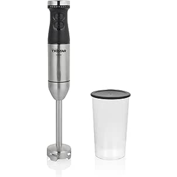 Tristar Hand Blender - Continuous Speed Control, 800 Watt, 700 ml Measuring Cup, 4 Stainless Steel Blades, Turbo Function, MX-4838