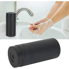 Fyearfly 240 ml ziepju dozators, manuāls roku dezinfekcijas līdzekļa dozators ar vāku, mīksta silikona pudele, viegli izspiežama virtuvei, vannas istaba (melna)