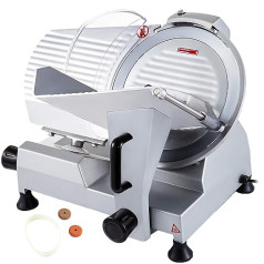 BuoQua JK-300A Electric Slicer 12 Inch 300 mm Food Slicer 250 W Meat Slicer Machine Cutting Machine Universal Cutter for Meat Cheese Roast Beef Vegetables Silver