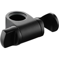 Tecmolog ST35B Shower Head Holder 25 mm Stainless Steel Adjustable for Shower Rail Black