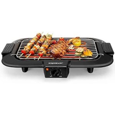 Aigostar Electric Table Grill, Party Grill, Adjustable Thermostat, Fat Tray, Slow and Quick Cooking, Power 2000 W, Black