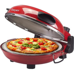 BEPER P101CUD300 Pizza Oven with Removable Fireproof Plate - Electric Pizza Oven with 5 Cooking Levels and Timer Switch