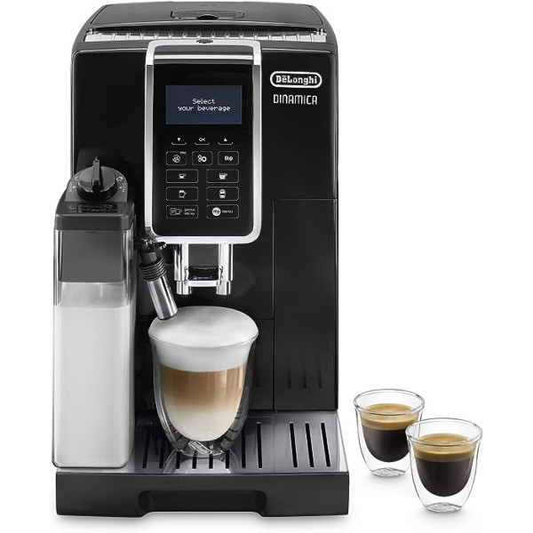 De'Longhi Dinamica ECAM 350.55.B Fully Automatic Coffee Machine with Milk  Frothing System for Cappuccino