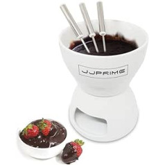 Chocolate Cheese Fondue Set with Ceramic Pot and Free Stainless Steel Forks