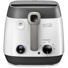 De'Longhi FS6067 tikai brīvi stāvošs 1800 W melns, balts — fritieris (1,5 kg, 2,4 l, 150 °C, 190 °C, viens, melns, balts)