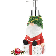 Luxspire Santa Claus ziepju dozators, 350 ml sveķu ziepju dozators, Ziemassvētku dekors, losjons, sūkņa pudele, šķidro ziepju turētājs ar ABS sūkni, atkārtoti uzpildāms mazgāšanas līdzekļu dozators vannas istabai, virtuvei,