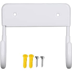 Ironing Board Wall Mount Organizer Laundry Room Hanging Bracket Hook for Ironing Board (White)