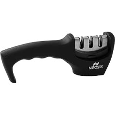 Nirosta Fackelmann Knife Sharpener 3 Levels ABS Black and Rustproof