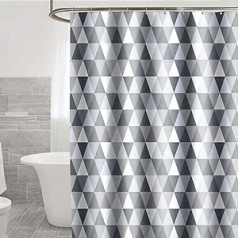 Narunii Duschvorhang Anti-Schimmel Badvorhang Textil Wasserdichter Antibakteriell Duschvorhäng aus Antischimmel Shower Curtains mit 12 Duschvorhängeringen 200x200 cm(BxH)