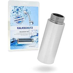 Aquabion kaļķakmens aizsardzības duša - dušas adapteris un dušas filtrs pret kaļķakmeni - dušas furnitūras aizsardzība pret koroziju - ātra uzstādīšana - kaļķakmens filtra duša visām standarta rokām