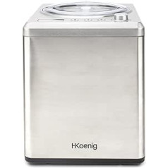 H.Koenig Professional elektriskā ledus automāts HF320 2 l 180 W dzesēšanas funkcija Ātri pagatavojams saldējums, saldēts jogurts un sorbets