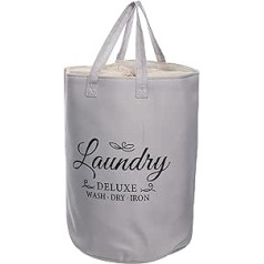 Brandsseller Laundry Basket Laundry Separator Laundry Bag Storage Basket Foldable with Carry Straps Grey