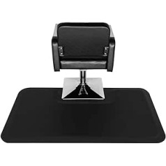 Omysalon 1/2 Inch Thick Anti Fatigue Mat for Hairdressers Standing 90 x 150 cm Barber Floor Mat Square Cut Out for Salon Styling Chair Hair Cutting Accessories