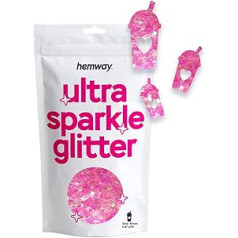 Hemway Ultra Glow Glitter — 2/5 дюйма, 0,4 дюйма, 10 мм — блестки в форме молочного коктейля для украшения, смолы, скрапбукинга, искусства, рукоделия, дизай