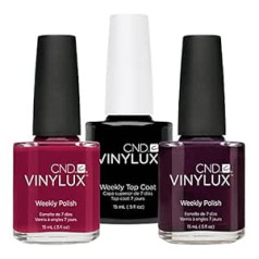 CND Vinylux Tonēts Love Plus Plum Paisley Plus Top Coat 15 ml, 1 iepakojums (1 x 45 ml)