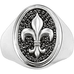 AVFORA Кольцо с печаткой Fleur-De-Lis Anillos, стерлинговое серебро 925 пробы, модные украшения на удачу, Rebellious Rebel Street, подарок унисекс для женщин и мужчи