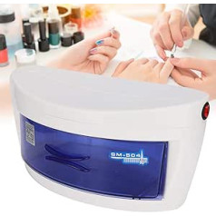 Cosiki Jūlijs Gift Cosiki Professional Nail Art Sterilizer Box — Augstas temperatūras nagu mākslas sterilizatora instruments UV ozona dezinfekcijas skapis Nail Art Tool Box (EU Plug)