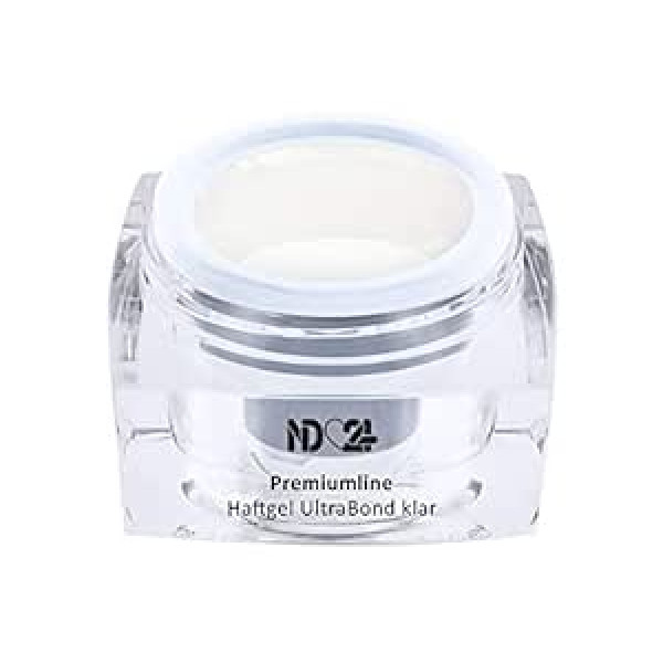 Nd24 Naildesign Premiumline Adhesive Gel Ultrabond Clear - UV LED - Studijas kvalitāte - Ražots Vācijā - 15 ml