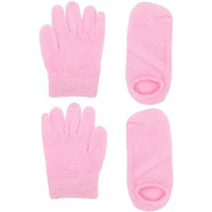 Fomiyes 2 Pairs Gel Care Set Hands Skaistumkopšanas maskas Mitrinošas Želejas Zeķes Mitrinošas Zeķes Roku Dziedināšanas Cimdi Mitrinošs Losjons Miss Suite Spalvas Dzijas Spa