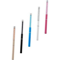 Frcolor Pack of 15 Nail Pen Nail Brush Tool Painting Pen DIY Nail Art Supply Pen for Drawing Nails Manicure DIY Pen Manicure Painting Pens Crystal Copper Nail Line