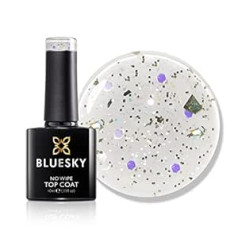 Bluesky gēla nagu laka Glitter bez noslaukāmās virskārtas Confetti Cannon GTC08 10 ml (nepieciešams sacietēt zem UV LED lampas)