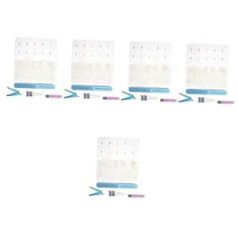 Beavorty 5 Sets Nail Set Nail Cutting Accessories False Nail Art Tips Nail Tips Nail Art Accessories Sanding Strip French Set Grinding Nail Piece Manicure Tools Plastic