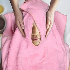 Fushay Sejas dvieļi Profesionāli sadalīta dizaina mikrošķiedras spa tvaika kosmetologa salona frizieru rīki (gaiši rozā)