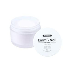 ‎Emmi Nail Emmi nagu akrila pulveris — nagu dizains ar akrilu, vājš aromāts, dabisks izskats (30 g, tumši rozā)