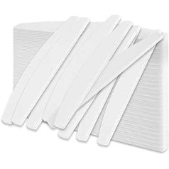 Ayitoo Pack of 50 Nail Files 100/180 Files Nails Double-Sided Files for Gel Nails Nail File Professional Polish Manicure Nail Art Material Emery Paper Shape Trapezoid Colour White