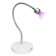 Goshyda UV LED nagu lampa, pārnēsājama 3W USB nagu žāvētāja gaisma 360° regulējama, 60s taimera iestatīšana, gēla nagu pulēšanas manikīra mašīna mājas salonam