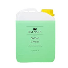 Km-Nails Cleaner Green 5000 ml tvertnē pudeļu, dozatoru utt. pildīšanai.