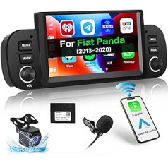 Hikity 6,2 collu Android 11 Carplay bezvadu automašīnas radio ar navigācijas sistēmu Fiat Panda 2013 14 15 16 17 18 19 20 automašīnas stereo radio ar Bluetooth brīvroku sistēmu Android automašīnas WiFi USB RDS