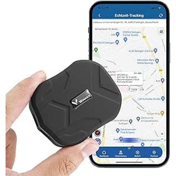 Mini GPS izsekotājs Auto GPS izsekotājs Micro 1500 mAh Mini GPS izsekotājs ar lietotni IP65 ūdensizturīgs, nav nepieciešams abonements, piemērots automašīnām, velosipēdiem, motocikliem