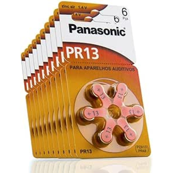 Panasonic PR13 dzirdes aparātu baterijas (120 pakojumā)